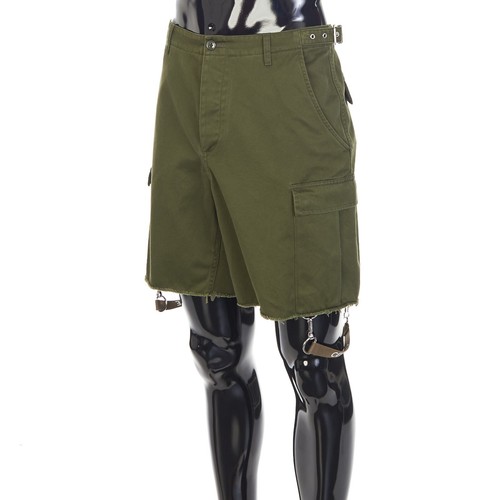 CELINE 1300$ Army Green Shorts - Celine Straps, Cotton - Picture 2 of 16