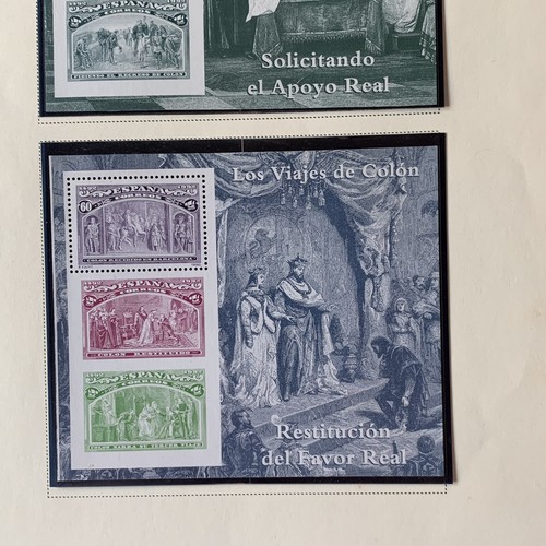 1992 SPAIN MINT SOUVENIR SHEETS AND SEMI-POSTAL STAMP LOT ON ALBUM PAGES - Picture 7 of 10