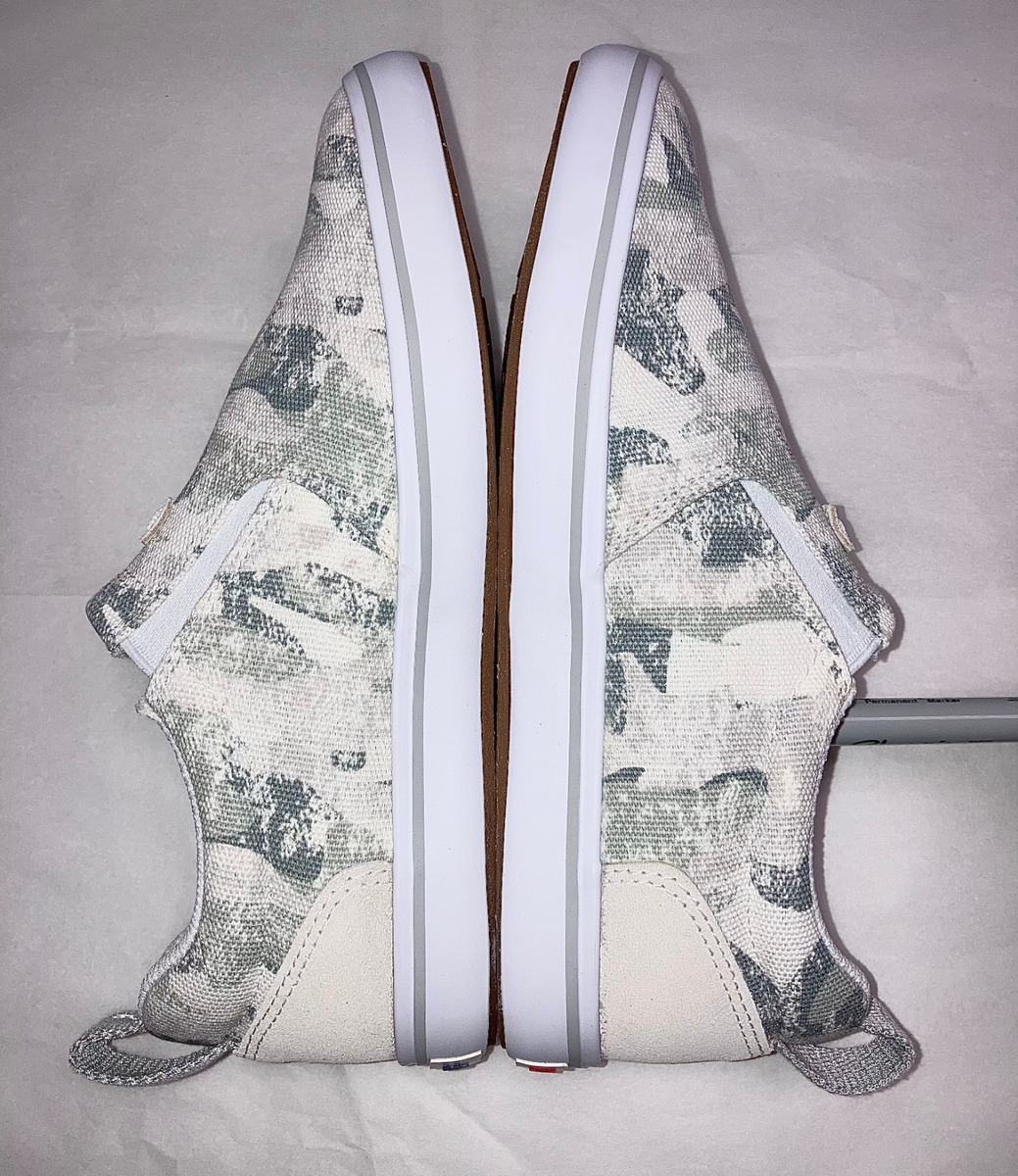 Xtratuf Women's Sharkbyte, White Camo, Canvas, Slip-on Deck Shoes