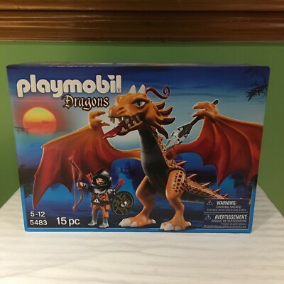 RARE BRAND NEW PLAYMOBIL DRAGONS PLAYSET WITH FIGURE 15 PIECES  #5483 SHIPS FREE
