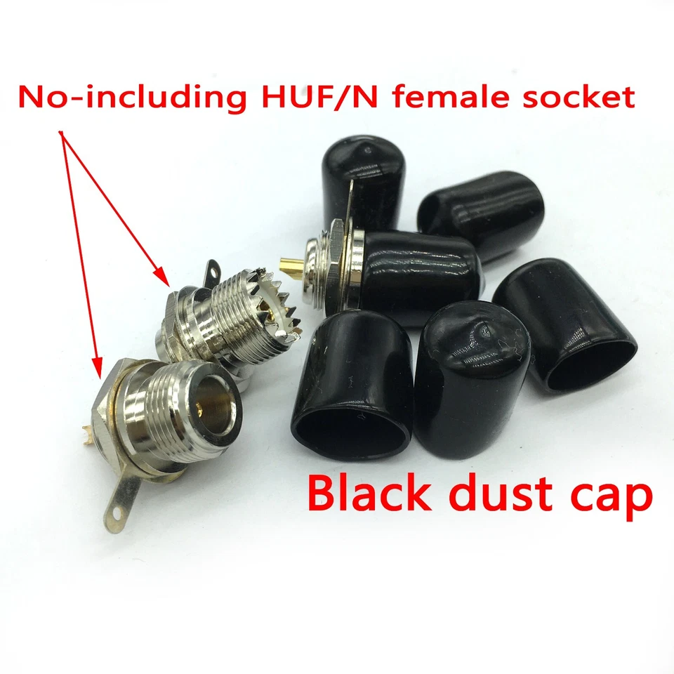 200PCS Black Φ16mm Protective Plastic Cover Dust Cap for N/UHF Female Connector - Image 4 of 4