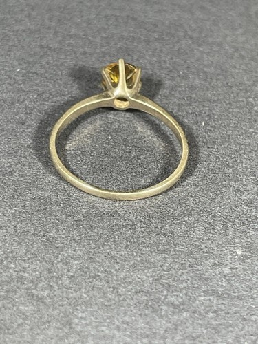 10K einfarbiger Gelbgold 0,84 Ctw gelber Saphirring Größe 7 - Bild 9 von 9