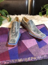 Taj A69-3 Mens Leather Dress Shoes Size A69 DEBO BLUE Rare 8.5