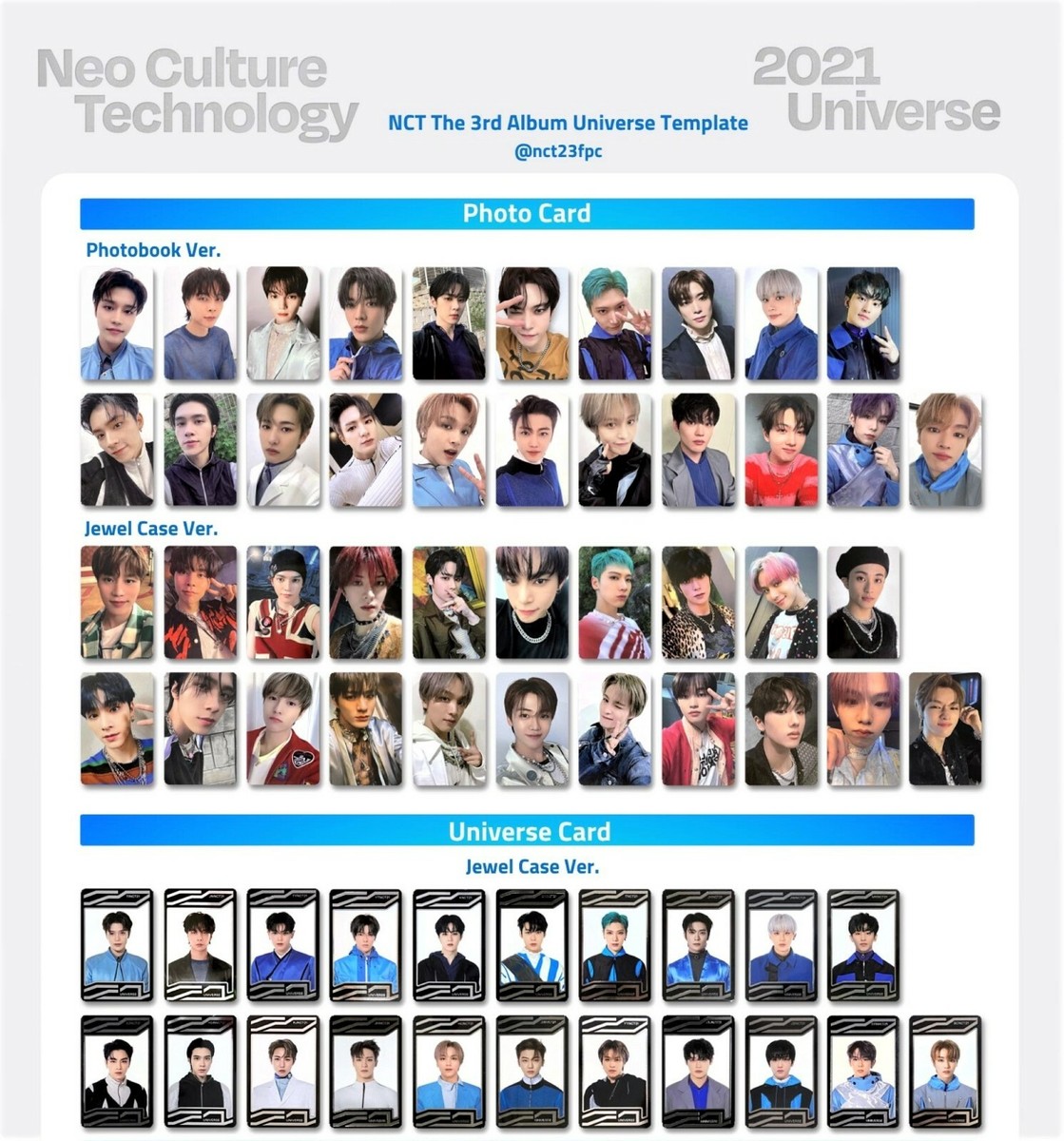 NCT 2021 universe マーク ユニバース スペシャル カード NCT 2021 - Universe - official photo card Beautiful 127 U DREAM
