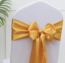 Pack of 50 Satin Chair Sashes Bows tie Ribbon 7x108 inches for Banquet Party