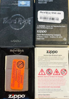 Hard Rock Cafe BERLIN 2023 Gold Etched Guitar ZIPPO Lighter