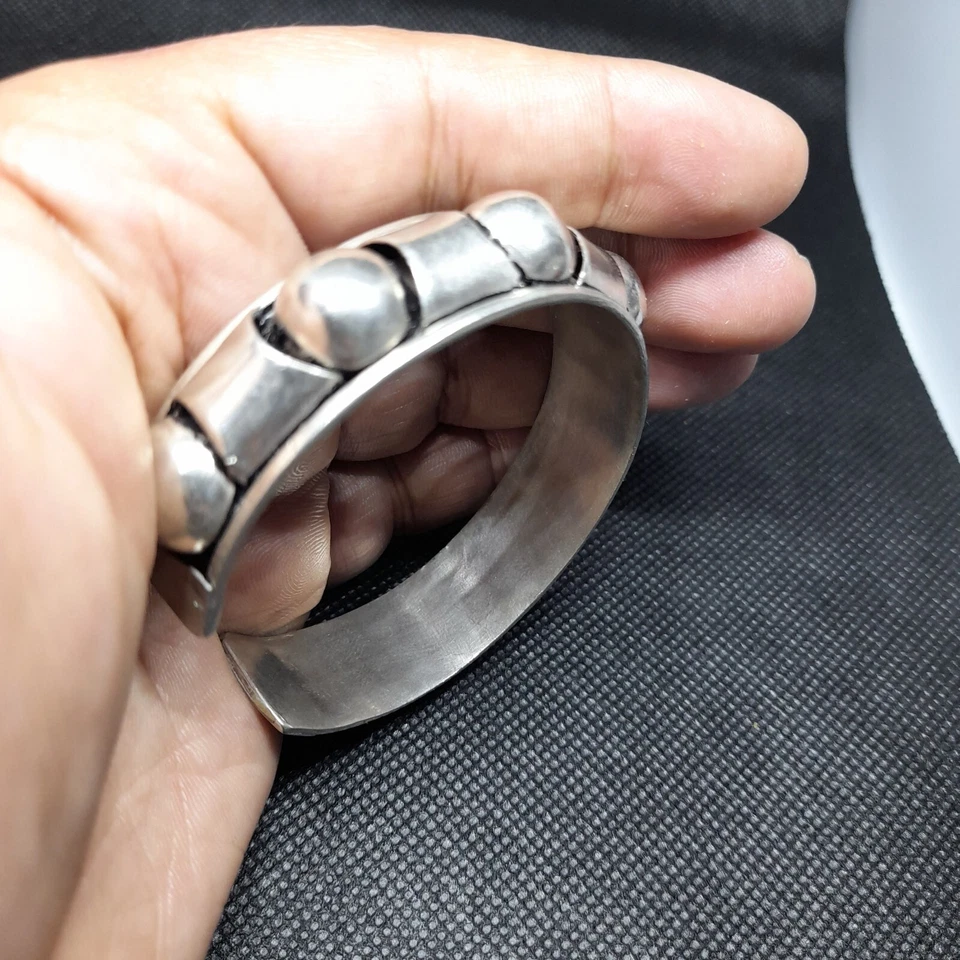 BRAZALETE BEREBER VINTAGE KHALKHAL TOBILLERA HECHA A MANO PLATA 800 MARRUECOS BONITO Foto 2 de 4