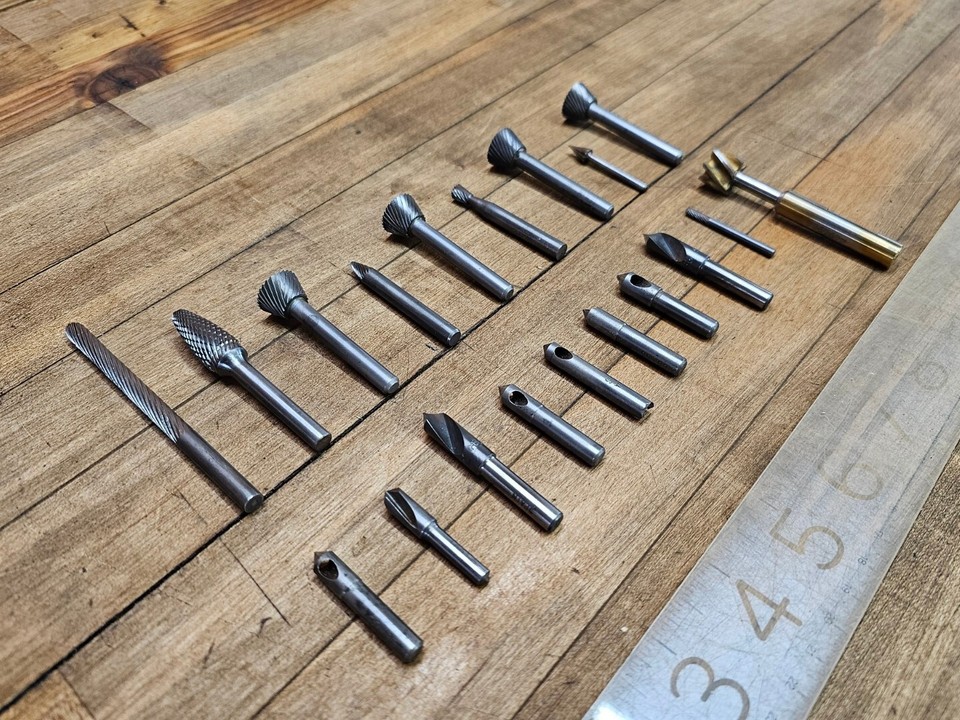 SOLID CARBIDE Deburring Cutting & WELDON COUNTERSINKS Lot NICE! ☆US eBay