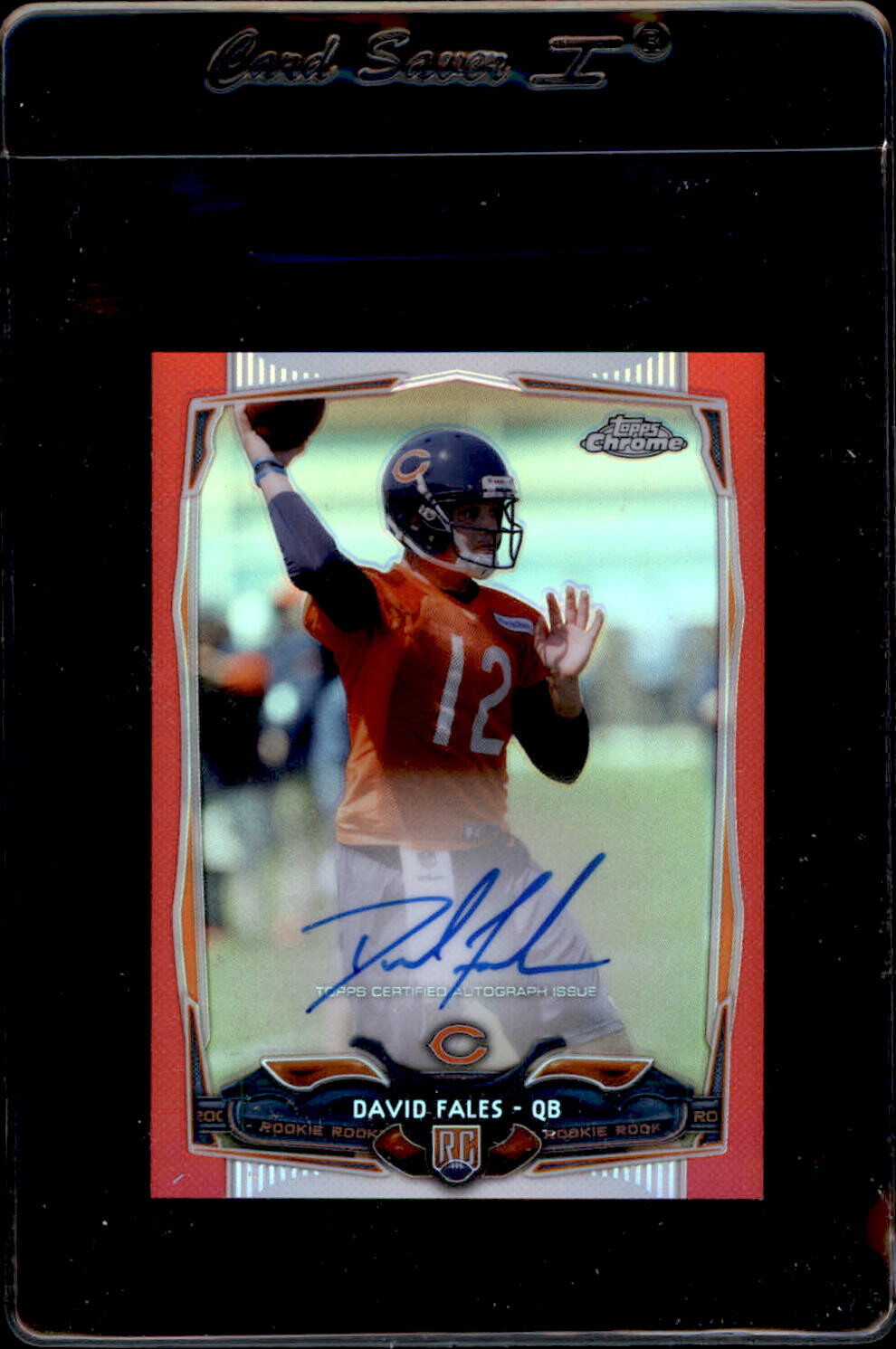 David Fales Topps Chrome Mini #168 Autograph-Red Refractor