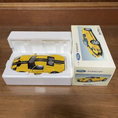 Autoart 1/18 Ford GT 2004 yellow black stripe Near unused Japan | eBay