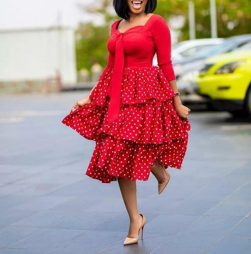 African Print Long sleeve Dress | eBay
