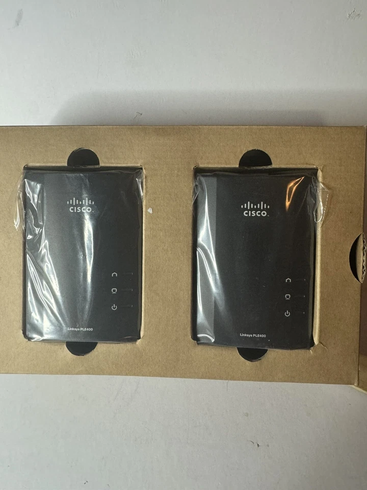 Linksys Cisco Powerline 400 Bridge PLEK400 Homeplug AV Kit Outlet Network Extend - Image 2 of 4