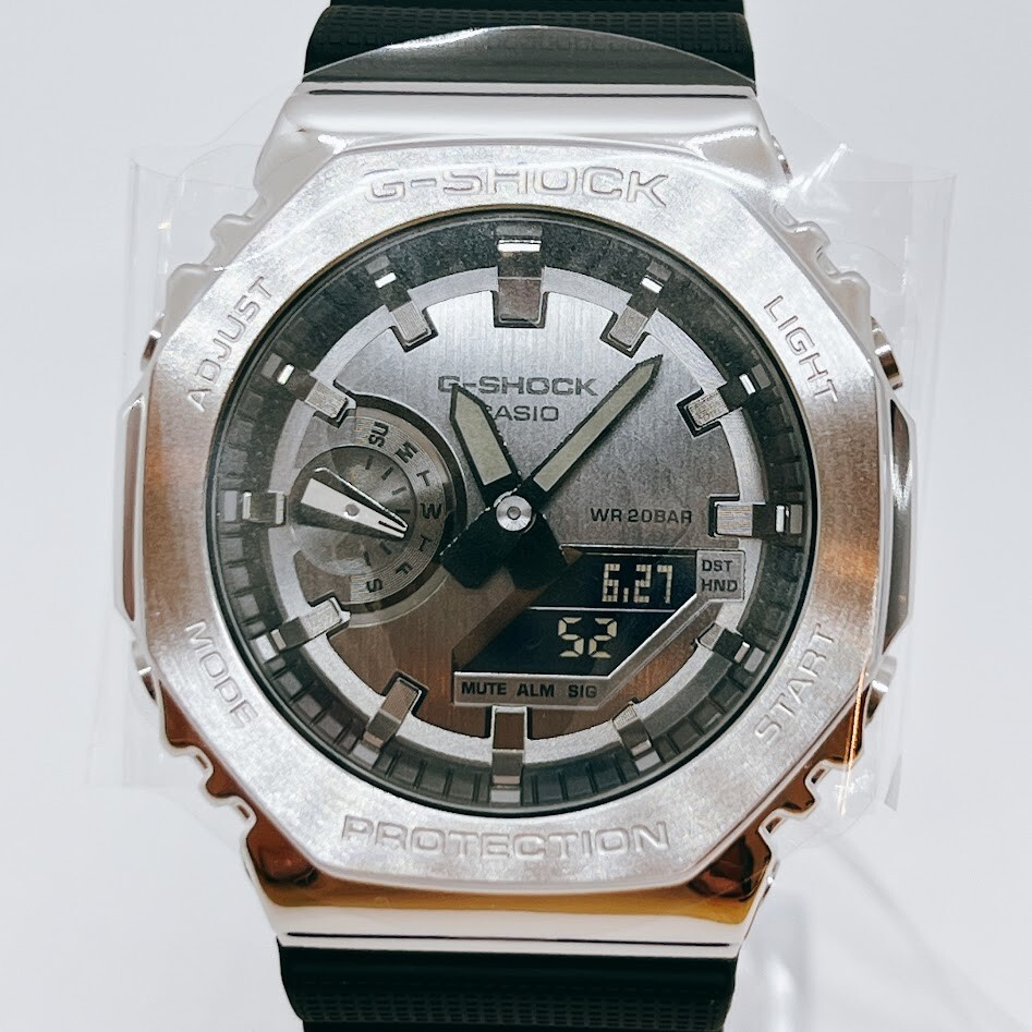 Casio G-shock GM-2100-1AJF Men's Watch Silver Metal Black Belt
