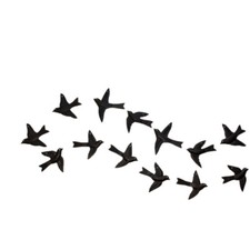 3D Metal Wall Art 10x Birds Set of 10 Birds  5x4.5 inches or 11x12 cm each Bird