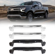 Front Bumper Face Bar Chrome & Black For 2022-2023 Chevrolet Silverado 1500