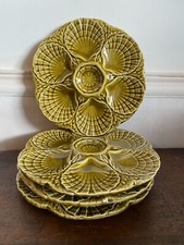 Lot de 4 assiettes à huîtres 🦪 ou coquillages Sarreguemines