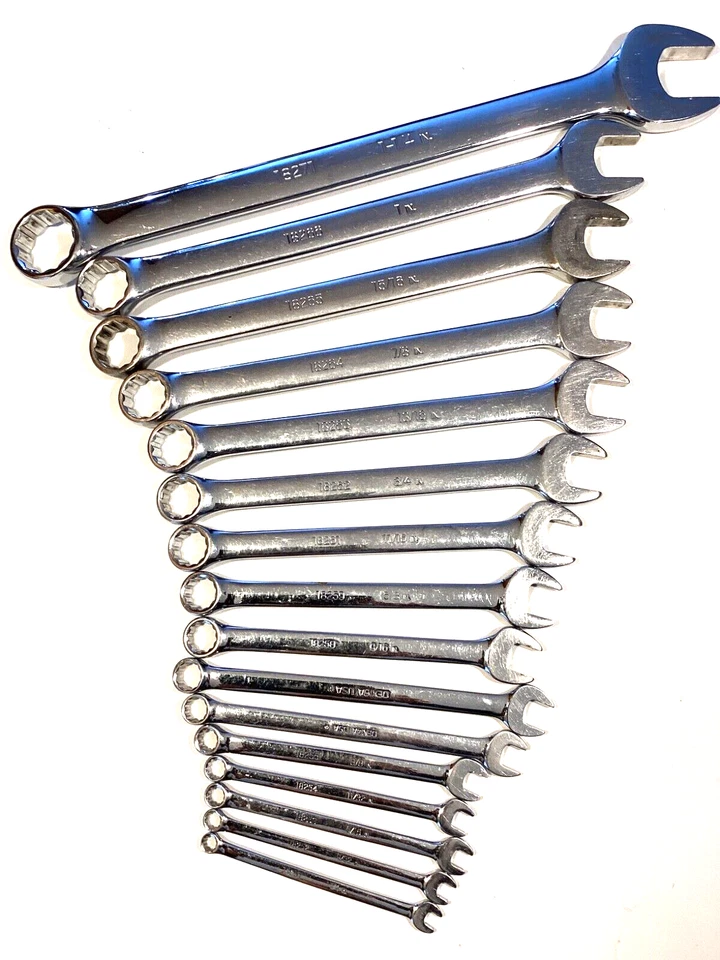 "Juego de llaves combinadas Tekton y Snap On Tools 16 piezas 12Pt SAE 1/4 a 1-1/4""" Foto 2 de 4