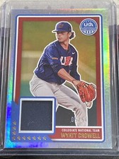 2023 Panini USA Baseball Stars & Stripes WYATT CROWELL JERSEY HOLO FOIL #d 05/50