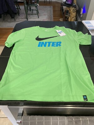   MENS Nike Green Inter Milan SOCCER M Medium Short Sleeve T-Shirt  NWT