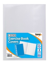 6 x A5 Book Cover Clear Protective Sleeves School Note Text Exercise Book Cover 
