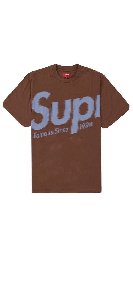 Supreme Intarsia Spellout S/S Top Brown Men’s Size XL SS21 Knit Box Logo