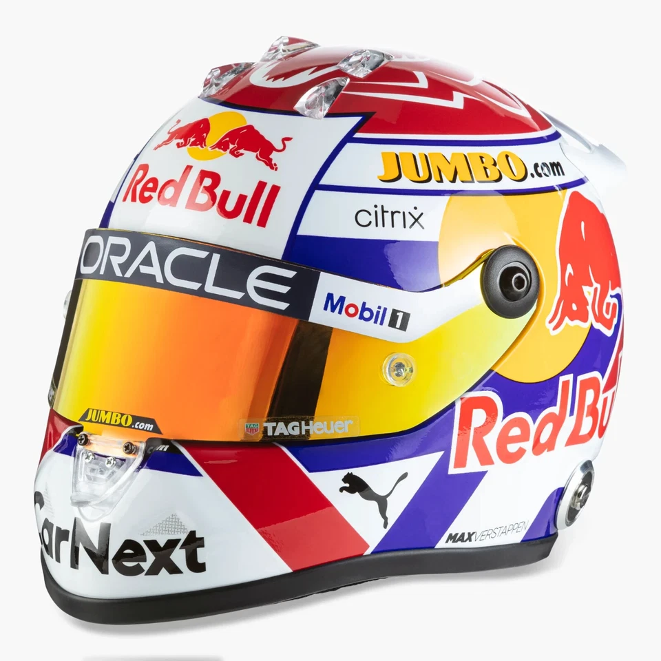 CASCO 1/2 MAX VERSTAPPEN RED BULL 2022 WINNER DUTCH GP OLANDA HELMET SCHUBERTH - Immagine 3 di 4
