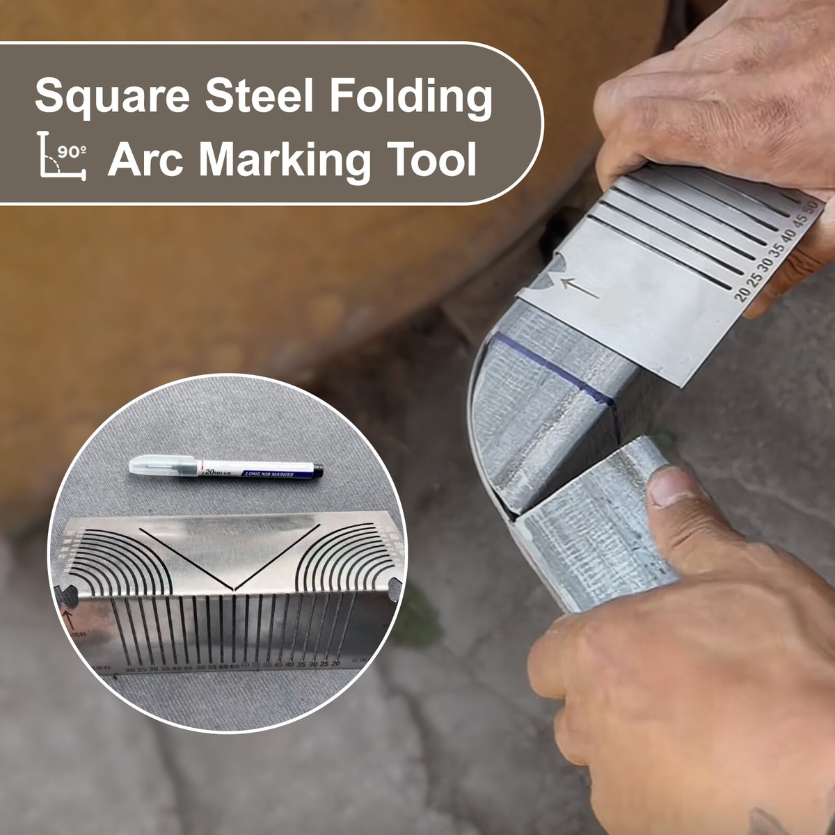 Pipe Bending Tool 2-Pack Angle & Arc Marking Tool Set - Metal Square ...