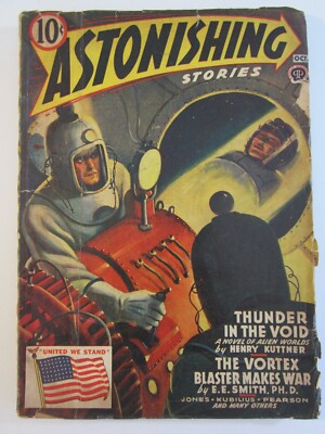 Astonishing Stories Pulp Oct 1942 Vol. 4 #1  VG+  Morey Cover Art