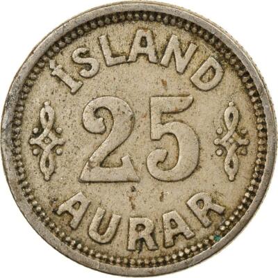 Iceland 25 Aurar Coin | King Christian X | 1922 - 1940 | eBay