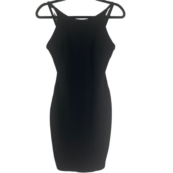 Lulus Black Strappy Sleeveless Bodycon Dress Size L