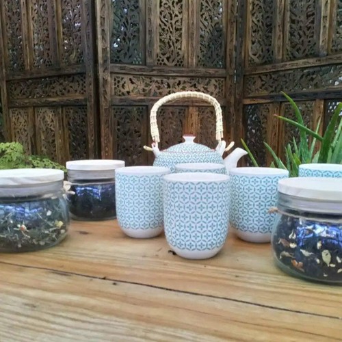 Herbal Teapot Set & Cups - 6 Designs - House Warming Gift - Picture 3 of 19