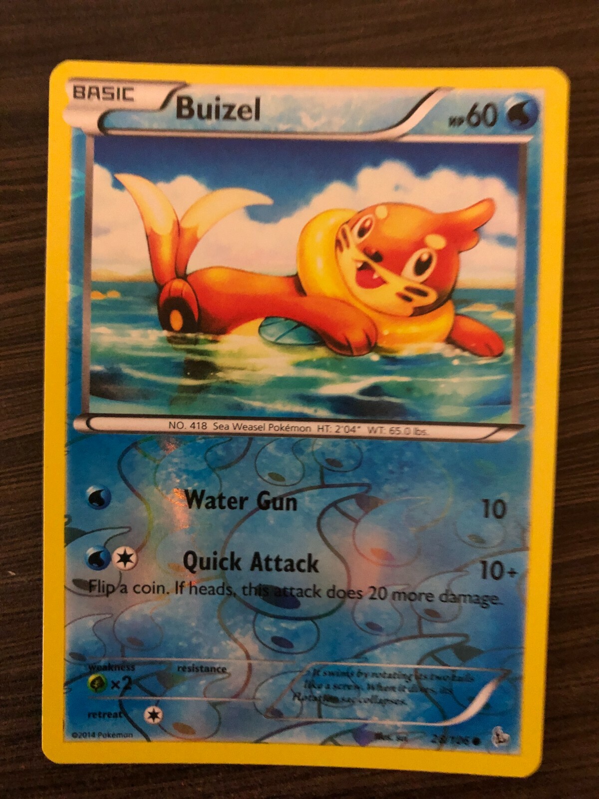 SEE PICTURES Buizel 28/106 XY Flashfire Reverse Holo NM-MINT CONDITION