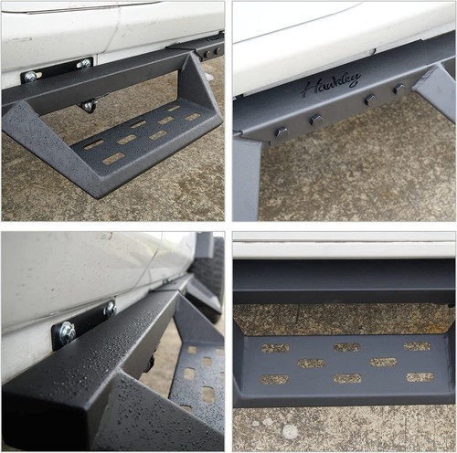 Running Board For 2018-2025 Jeep Wrangler JL JLU 4Door Side Steps Nerf Bar Steel - Picture 6 of 8