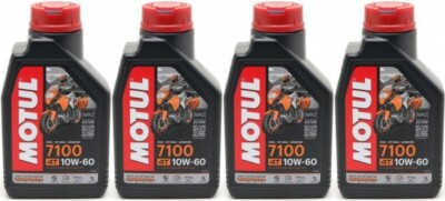 Motul 7100 ester 10W-60 4T Motorrad Motoröl 4x 1l = 4 Liter