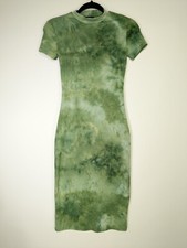 Popular 21 Green Tie Dye Bodycon Dress Size Small S