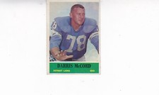 1964 Philadelphia Football #64 Darris McCord Detroit Lions
