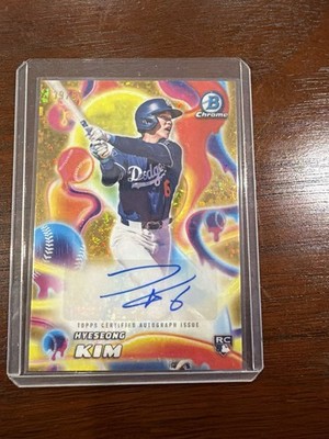 2025 Bowman Chrome MELT MASHERS AUTO ROOKIE HYESEONG KIM #MMA-HK /50LA DODGERS