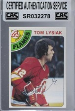 CAS Certified 1978-79 Topps Tom Lysiak #97 Sealed Auto gr9