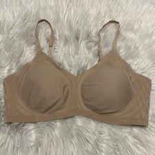 Honeylove Large Bra Tan Silhouette Wireless Remove Pads Back Closure