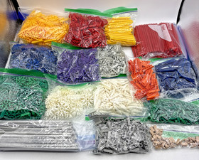 K'NEX Gray Case w/  ~1,500 Bulk Knex Pieces Connectors & Rods - SEE LIST
