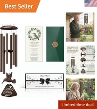 36" Memorial Wind Chimes for Outside, Sympathy Gift for Loss of Loved One, Hu...