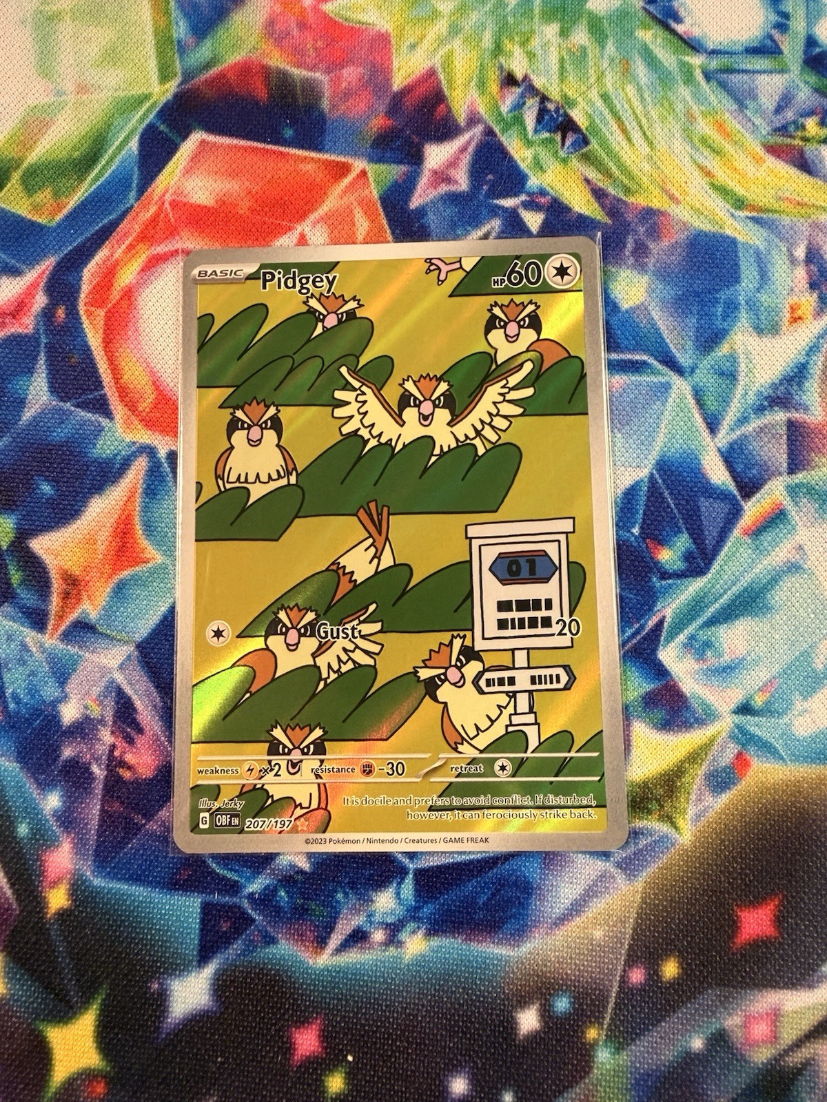 Pidgey 207/197 Sv03: Obsidian Flames Illustration