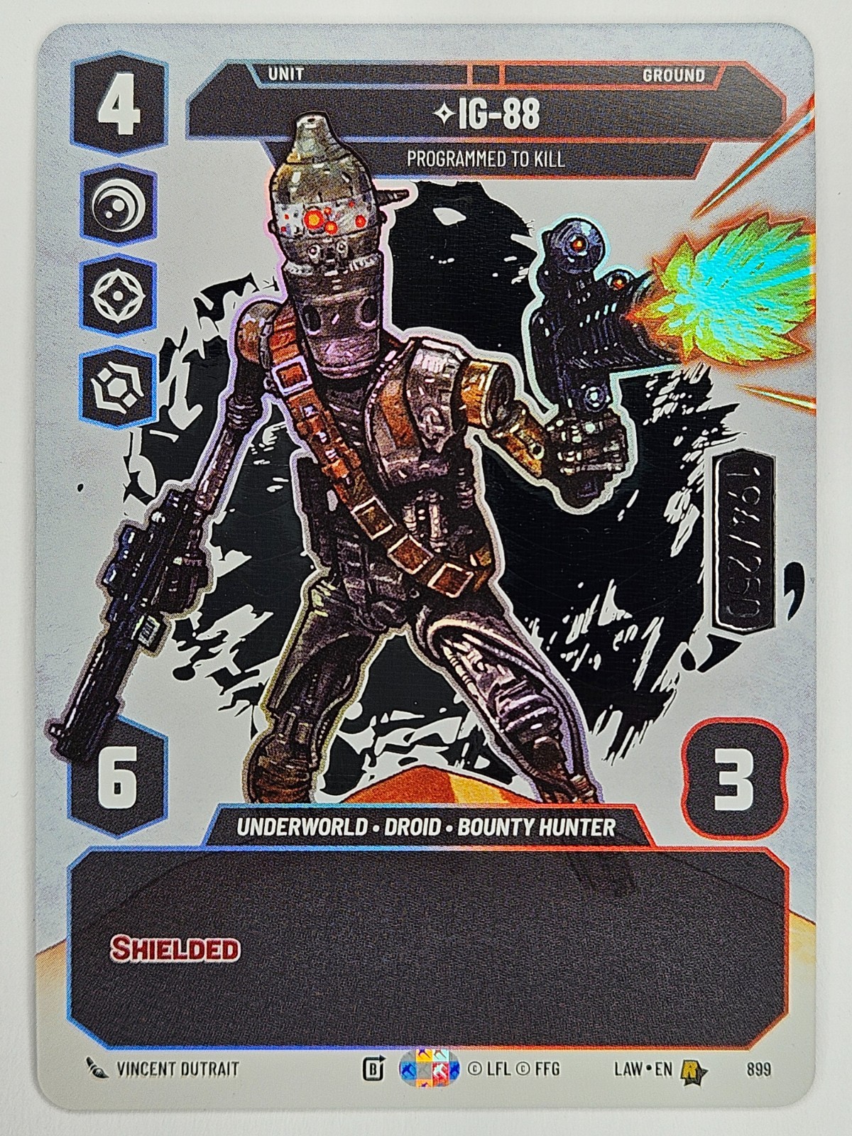 Star Wars Unlim LAW R 194/250 899 IG-88 - Programmed to Kill [Serialized]