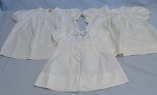 Lot of 3 White Vintage Baby 6mo Dress White Castro Co  Unbranded 1 Satin