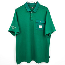 Malbon Golf Jovis Solid Polo Shirt Short Sleeve Men's Size XL - Green