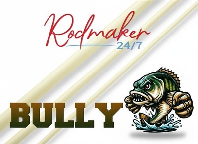 Rodmaker 247 Bully 6'9'' - 3pc - 5wt - Fiberglass Blank - Clear - Short - FAST