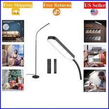 15W Black Modern LED Floor Lamp with Dimmable, Adjustable Color  Remote