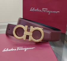 Salvatore Ferragamo Gancini Men's Reversible Leather Belt