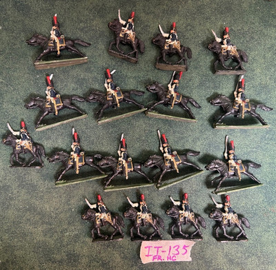 25mm Painted French Heavy Cavalry (Napoleonic Era) Lot IT-135
