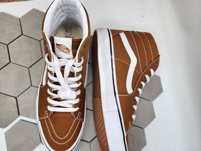 Vans Men Skate Sk8-Hi Golden Brown Wheat White BMX Popcush 